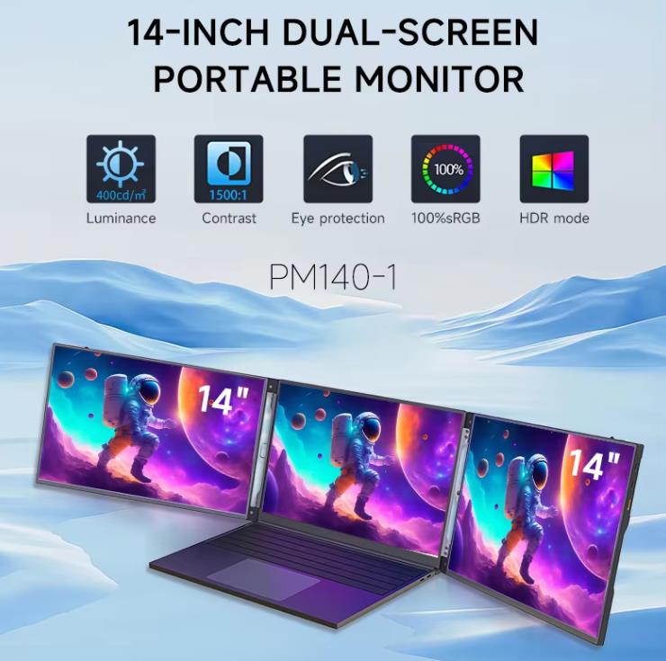 Thin and light touch screen portable monitor