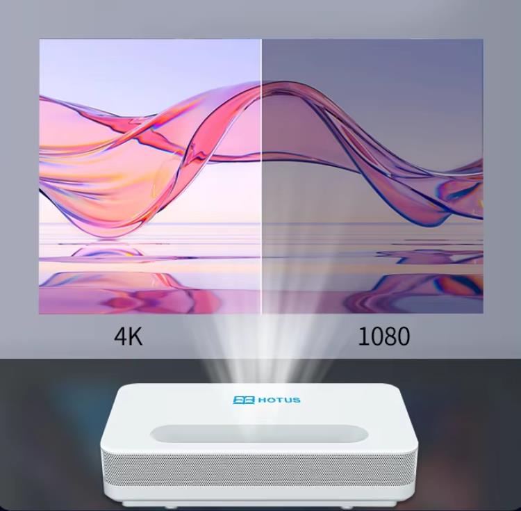 Projector 4K and 1080p effect comparison