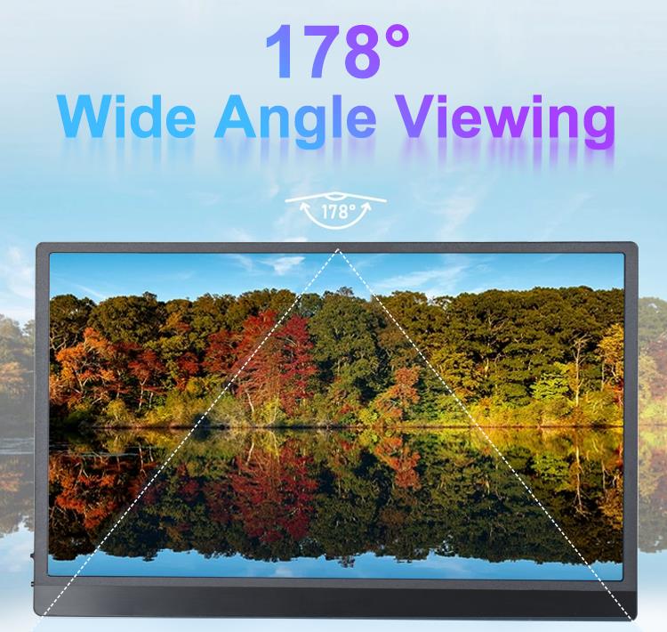 Portable monitor 178° wide viewing angle