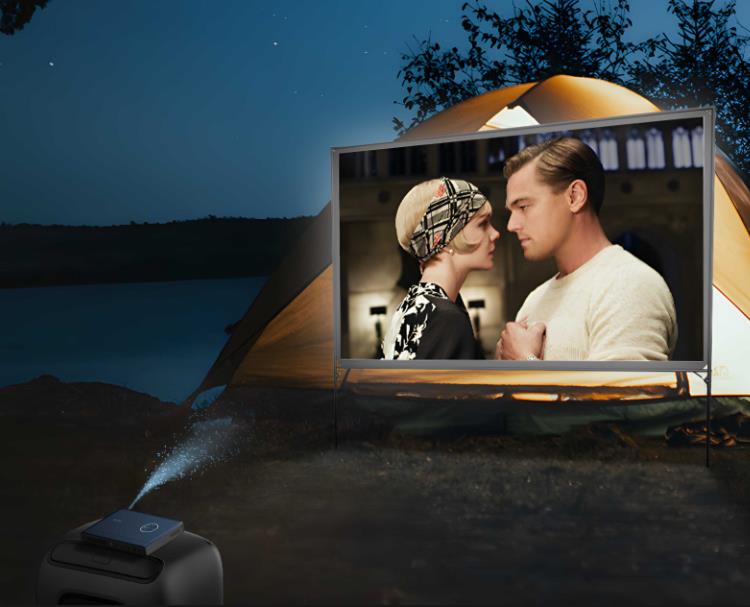 Portable camping projector for watching movies outdoors 2